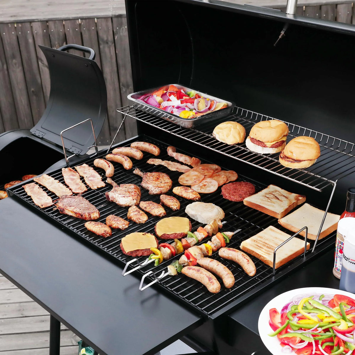 36 Charcoal Barrel Grill with Offset Smoker I539620