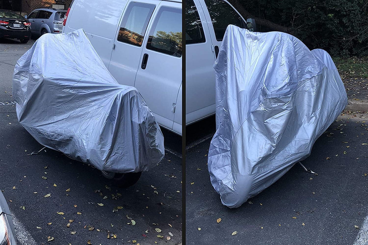 Weatherproof Motorcycle Cover with Storage Bag P338776