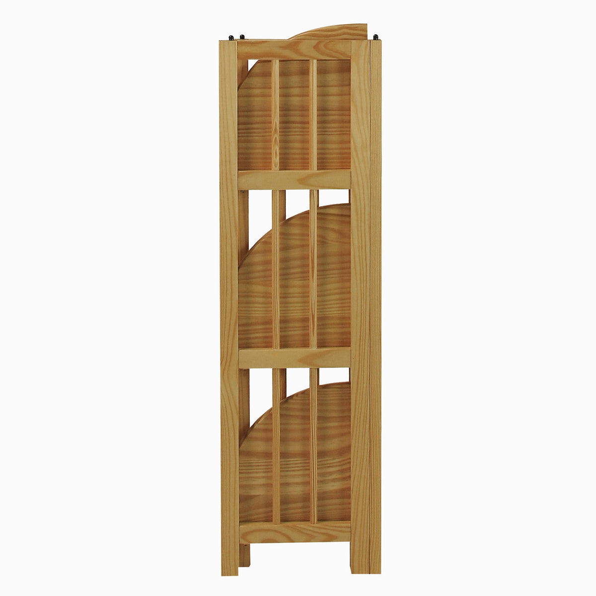 Truffle Brown 4-Shelf Corner Folding Bookcase R96964