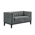 Light Grey Velvet Loveseat I717187