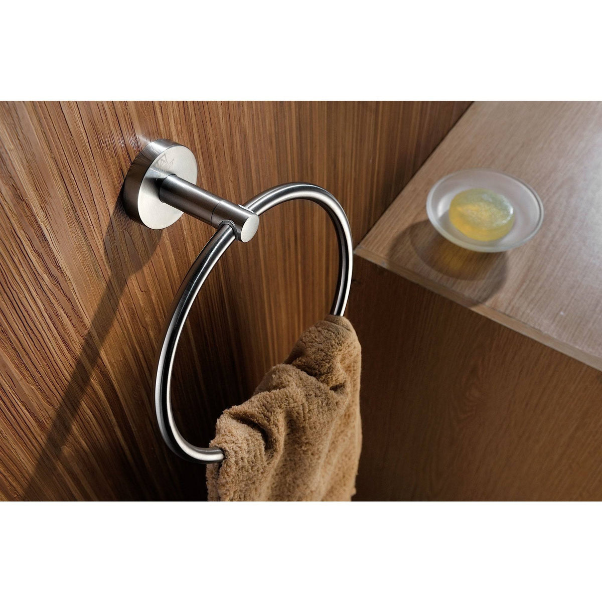 Brushed Nickel Towel Ring H263881
