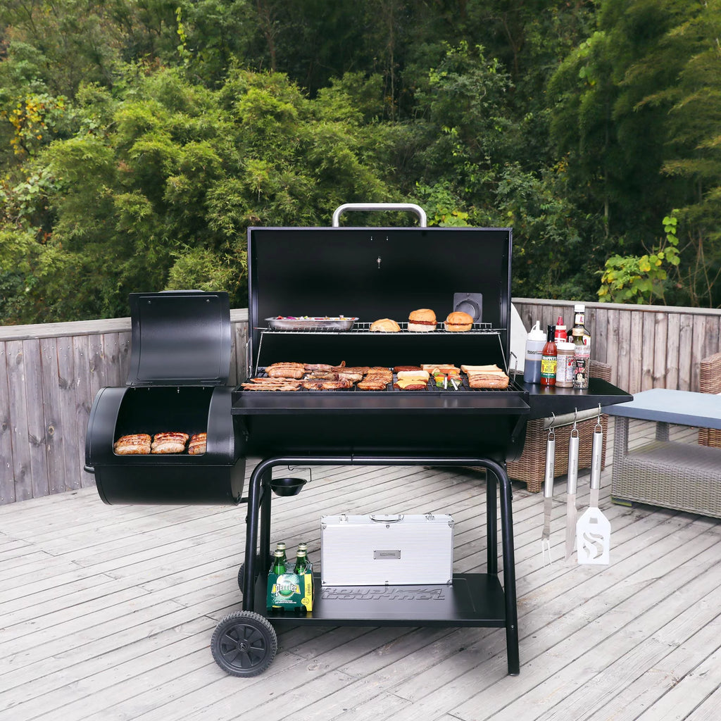 36 Charcoal Barrel Grill with Offset Smoker I539620