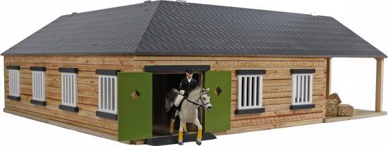 1-24 Scale Horse Stable with 4 Box Storage & Wash Box W2585