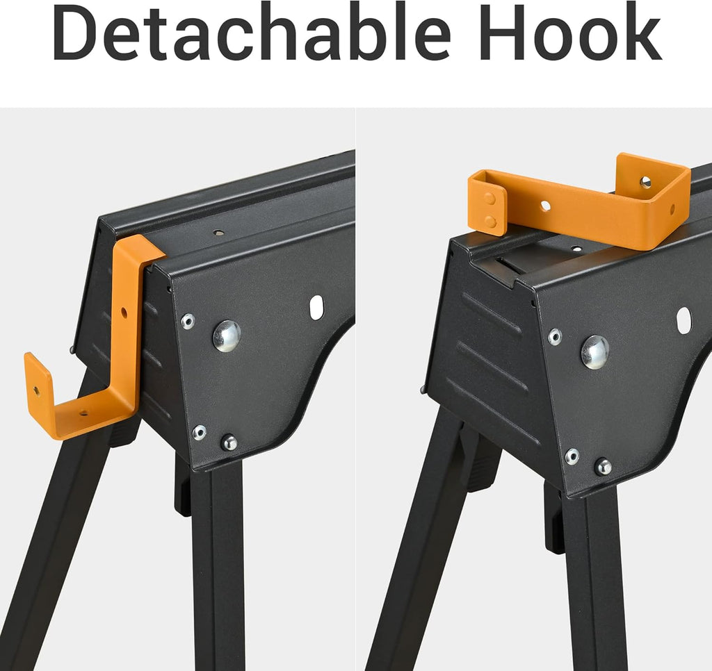 Sawhorse 2 Pack Portable Folding Heavy Duty 1100 LBS Weight Capacity G572