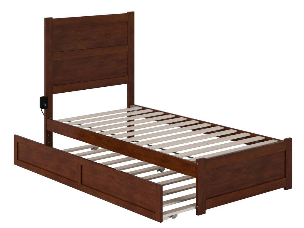 Twin Wood Platform Bed with Trundle B7795