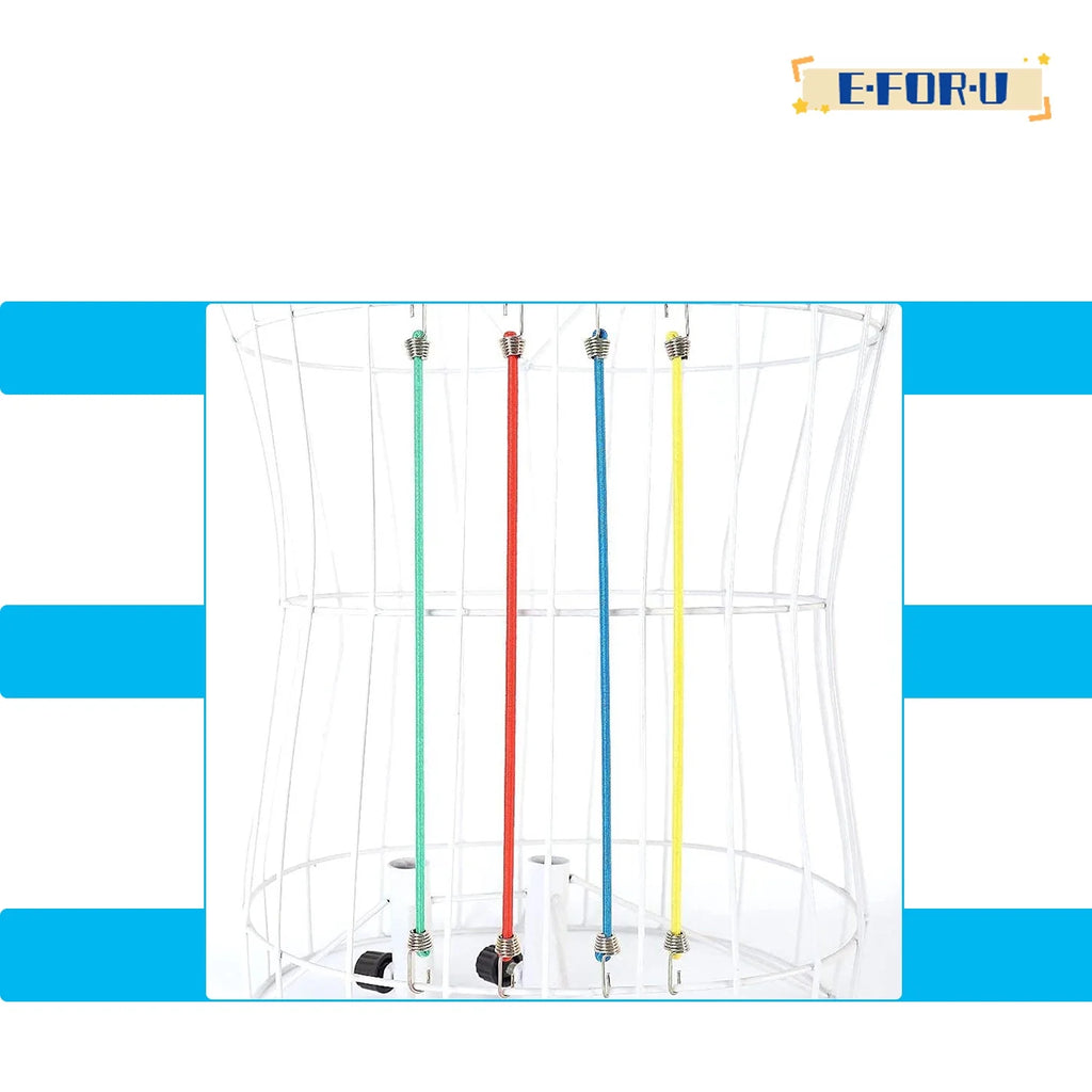 20 Pack Mini 10 Inch Rubber Stretchy Bungee Cords with Hooks F97655