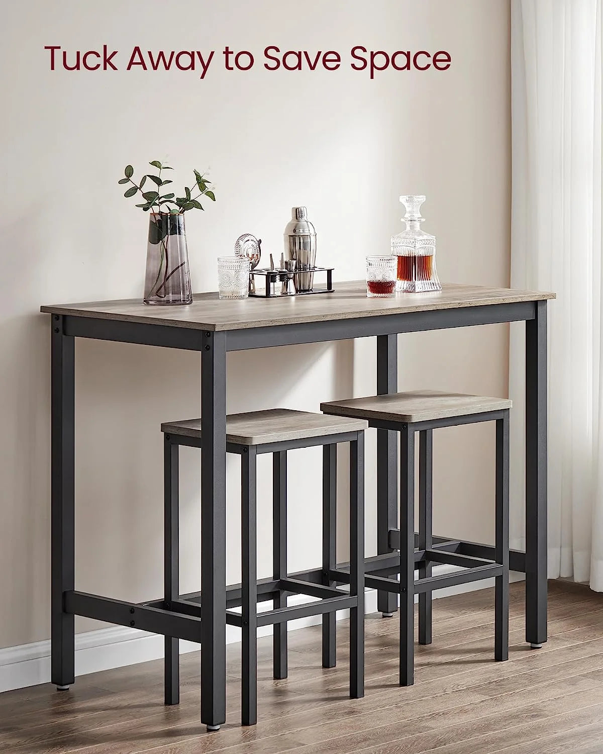 Bar Table Set with 2 Bar Stools Z518622