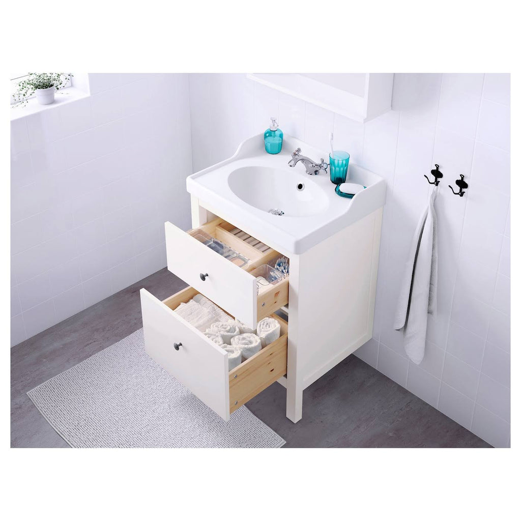 White Sink Cabinet with 2 Drawers I63750