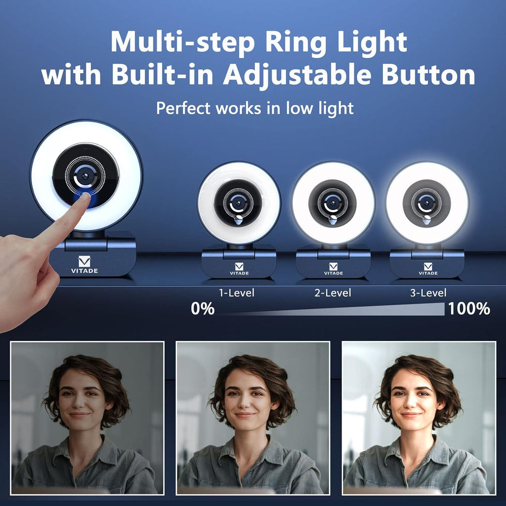 Streaming Webcam with Ring Light F19566