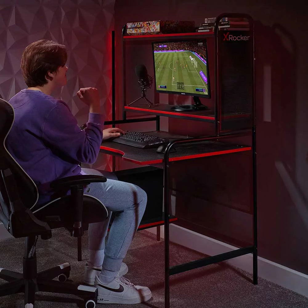 Black/Red Gaming Desk V8687