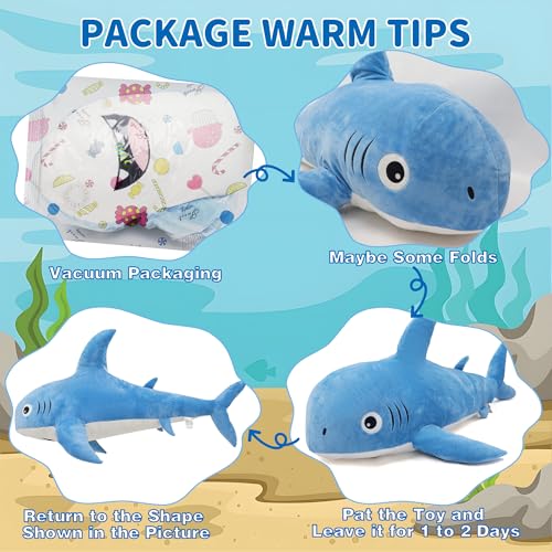 47 inch 3.1lb Shark Stuffed Animal Plush Toy N93061