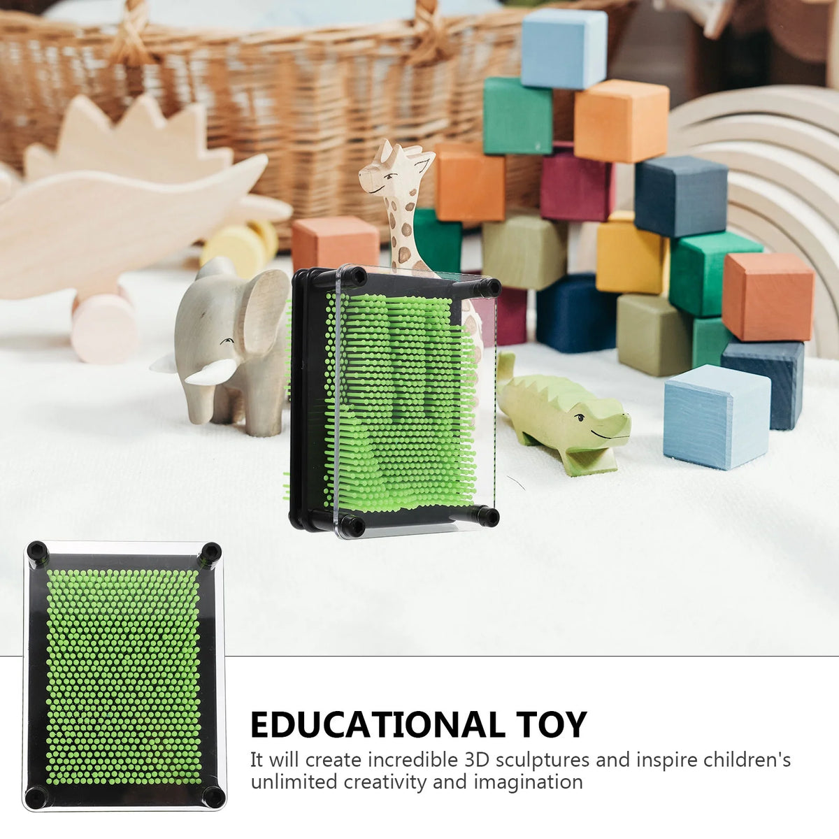 3D Pin Art Toy Plastic Handprint D7008