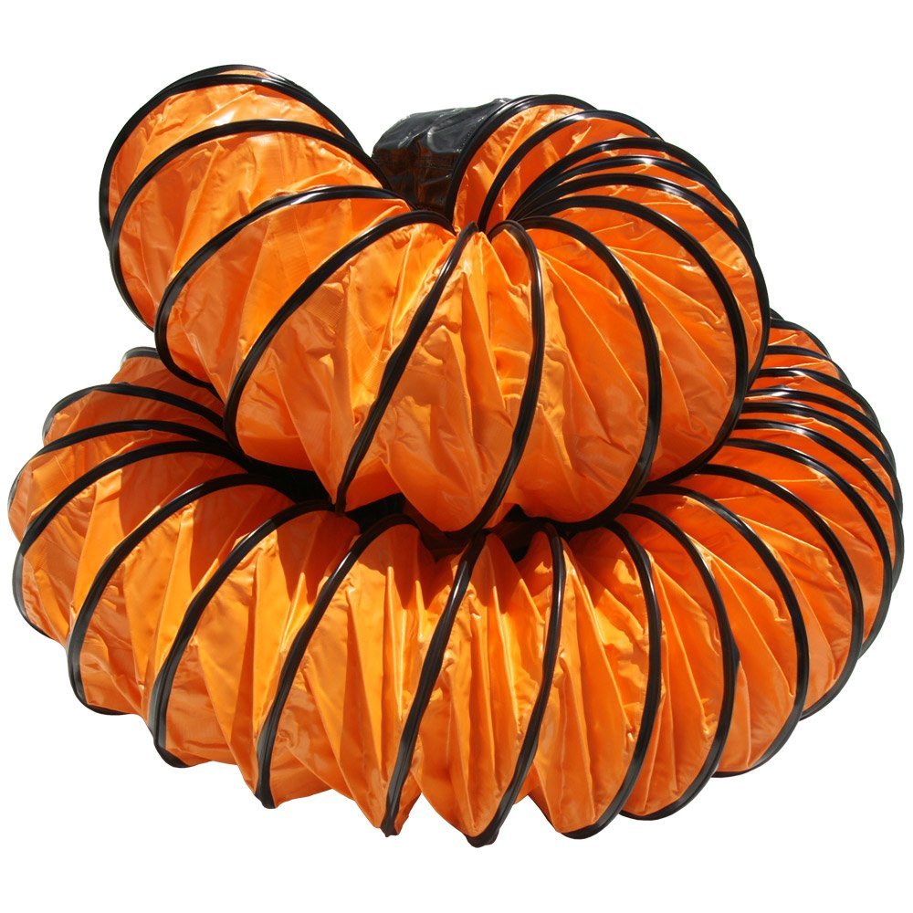 Orange Ventilation Duct Hose 8ID x 25' Length A609