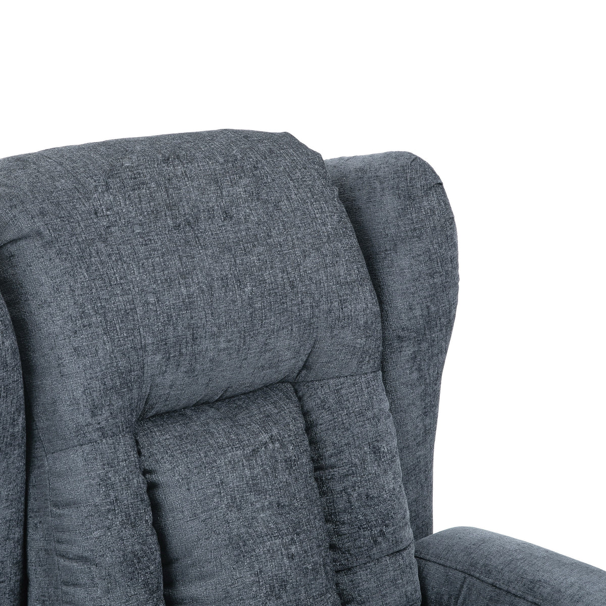 Charcoal Fabric Tufted Massage Recliner D605305