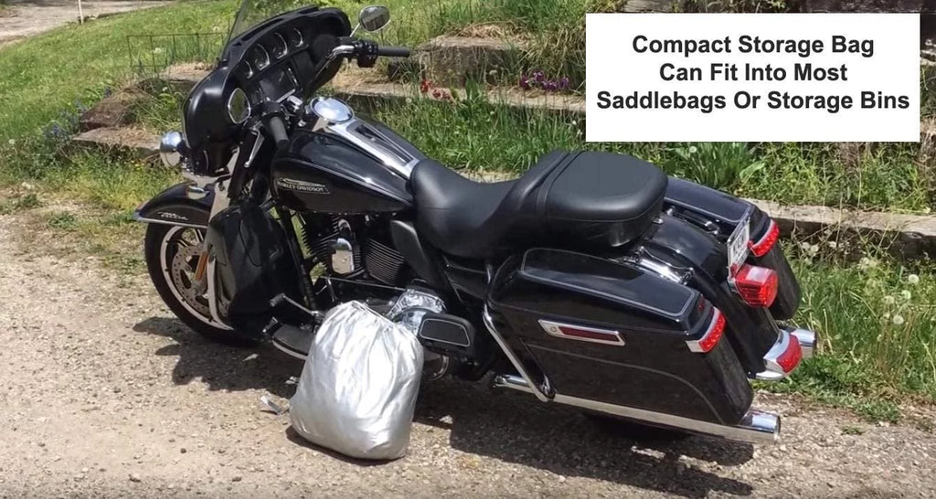 Weatherproof Motorcycle Cover with Storage Bag P338776