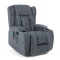 Charcoal Fabric Tufted Massage Recliner D605305