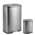 13-Gallon Stainless Steel Trash Can with Soft-Close Lid B97232