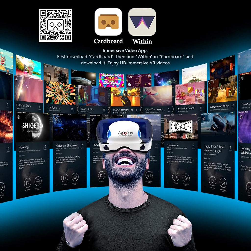 Adjustable 3D VR Headset with Controller V62262