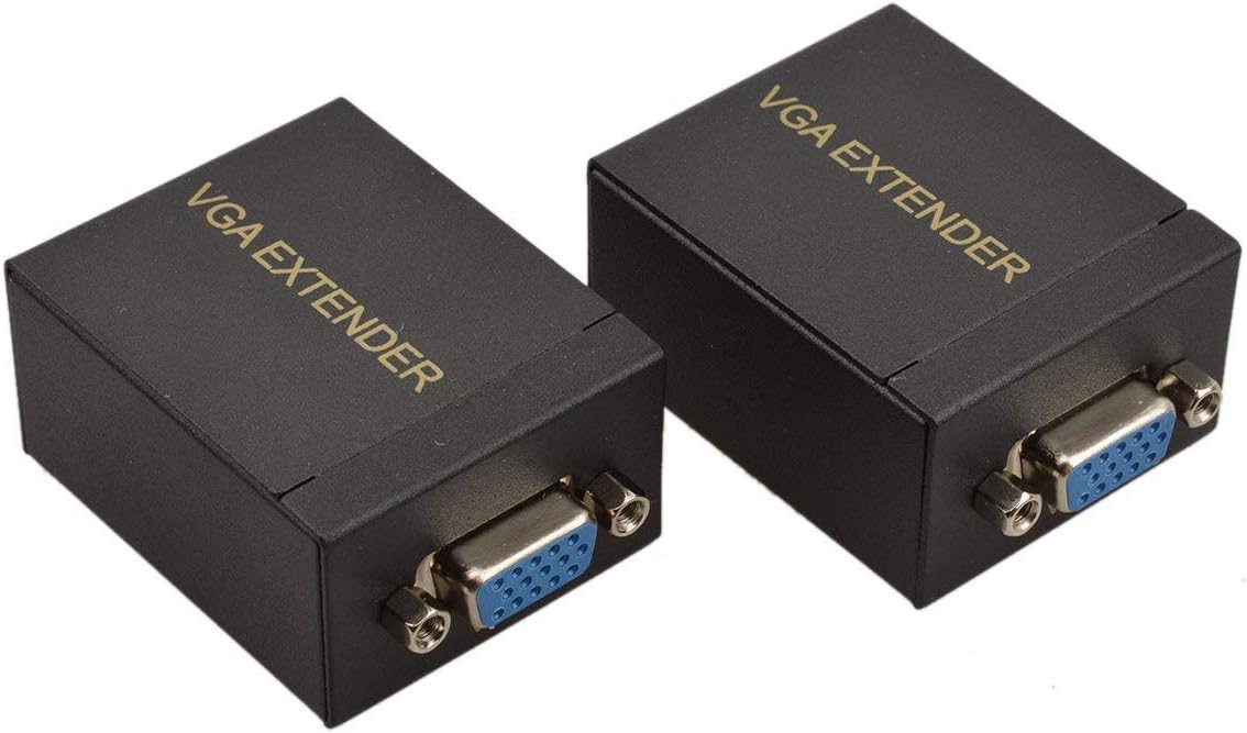 VGA Signal Extender Repeater Adapter Over RJ45 Cat6 Network Cable 200ft Q286173