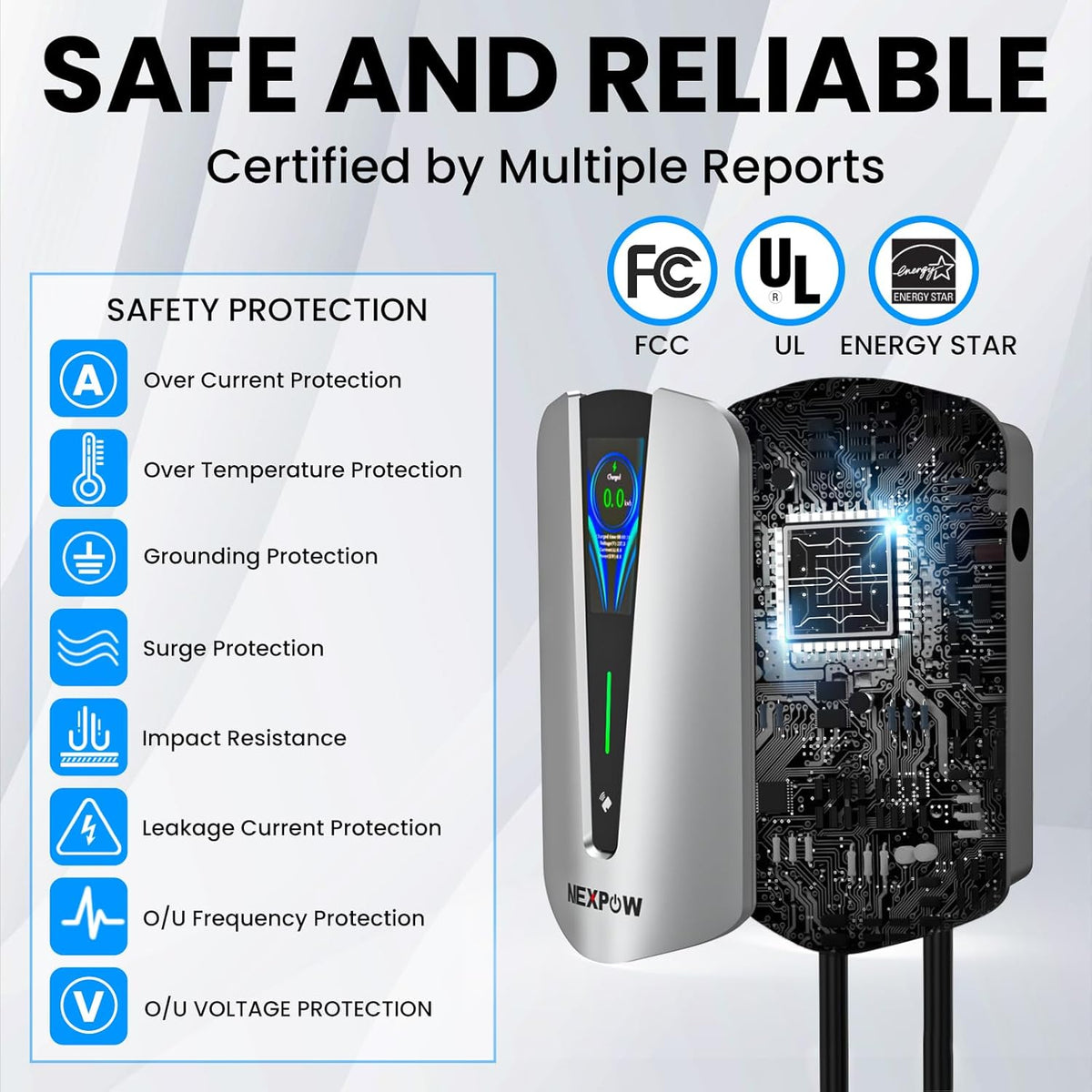 Level 2 EV Charger with 25FT Cable S7623