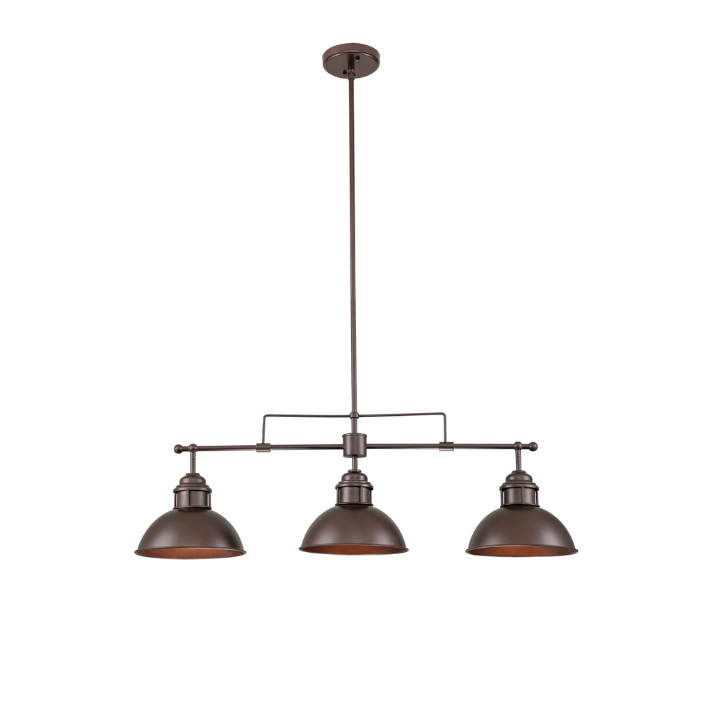 3-Light Kitchen Island Linear Industrial Pendant G155745