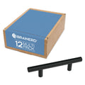 Matte Black Cylindrical Bar Drawer Pulls Y792