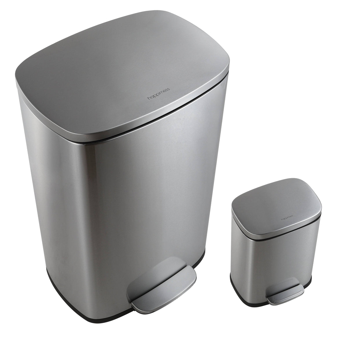 13-Gallon Stainless Steel Trash Can with Soft-Close Lid B97232