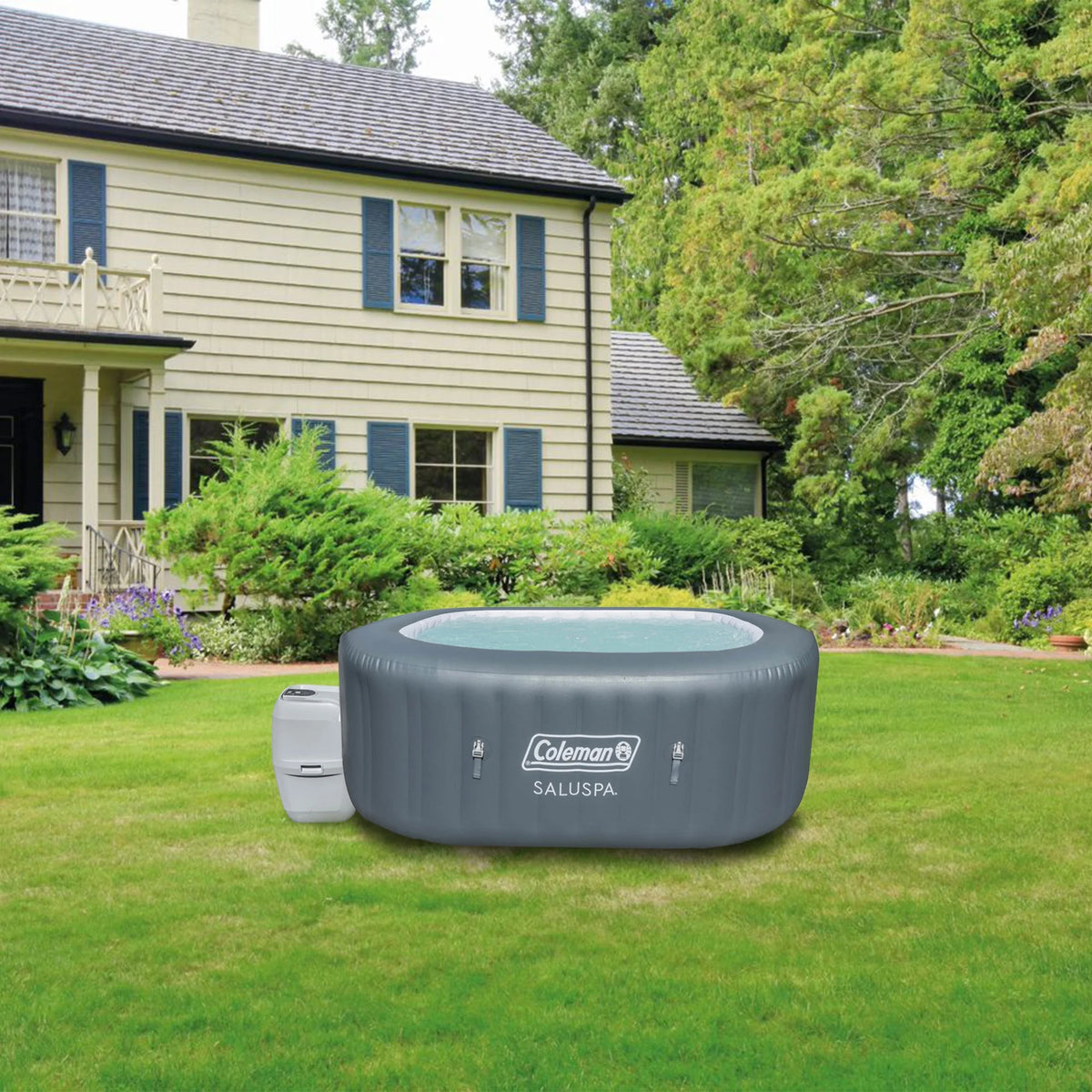 6 Person Inflatable Hot Tub with Spa Cover U7310