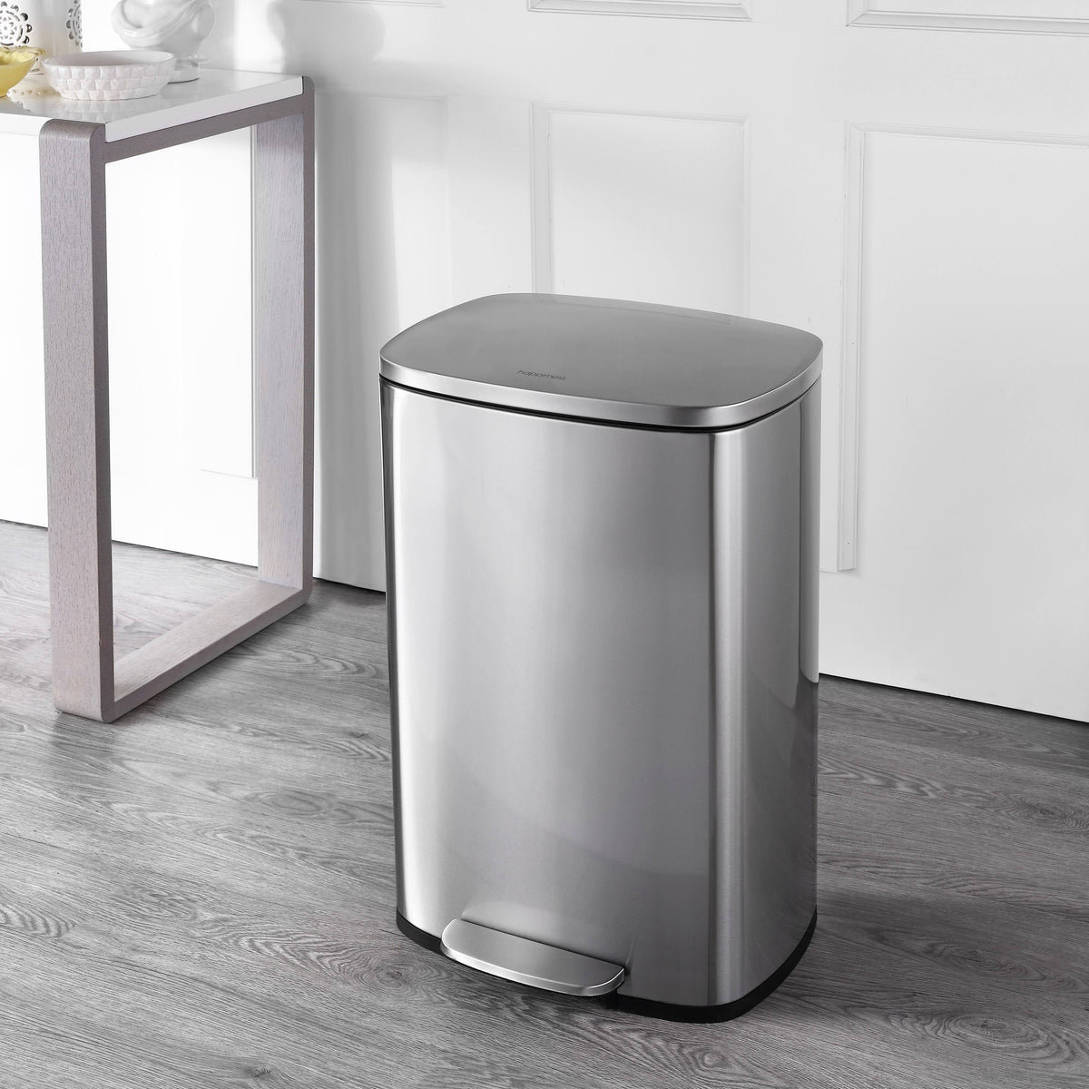 13-Gallon Stainless Steel Trash Can with Soft-Close Lid B97232
