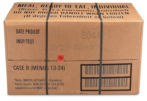 Variety Pack of 12 Freeze Dried Meals Ready to Eat with Flameless Heater B877810