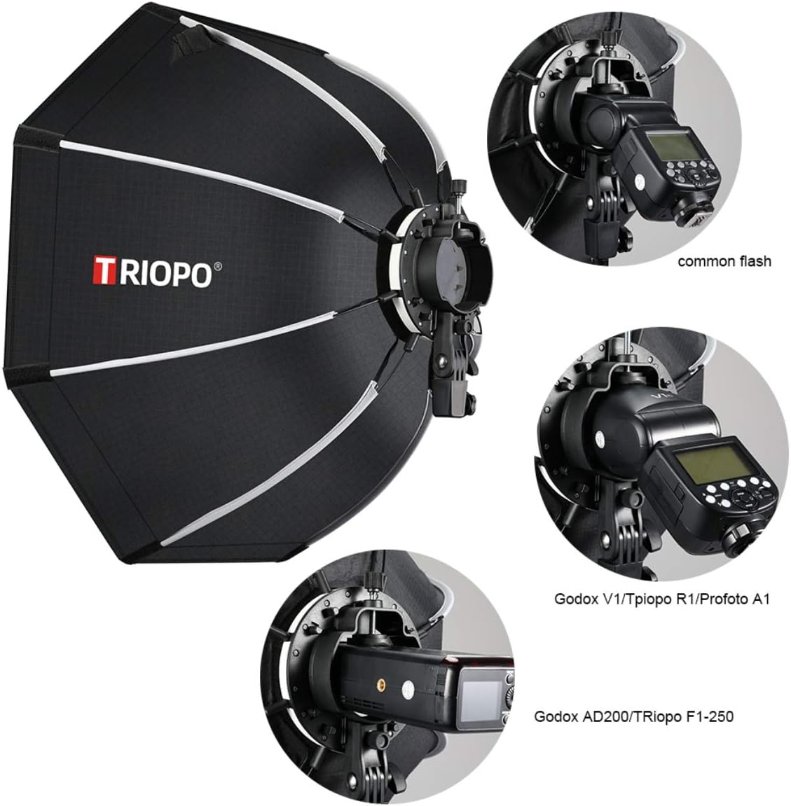 65cm Portable Octagon Softbox Reflector with Soft Cloth and S Bracket Q684834