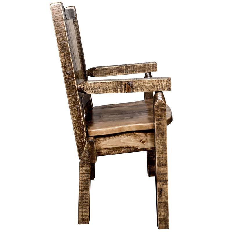 Captain's Chair with Laser Engraved Elk Design O46929