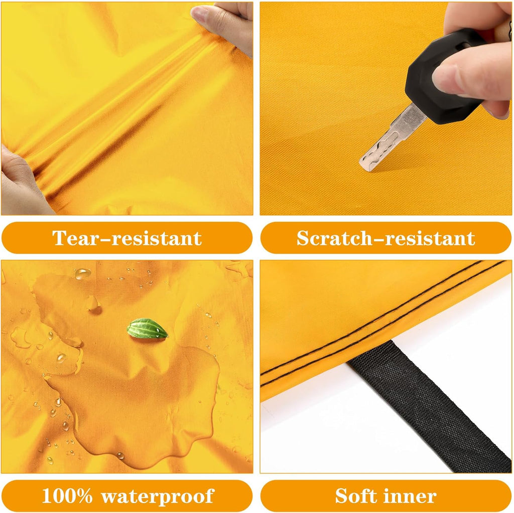 Black Orange Waterproof Full Car Cover for Sedan Length 194-208'' Height 59'' Q7088
