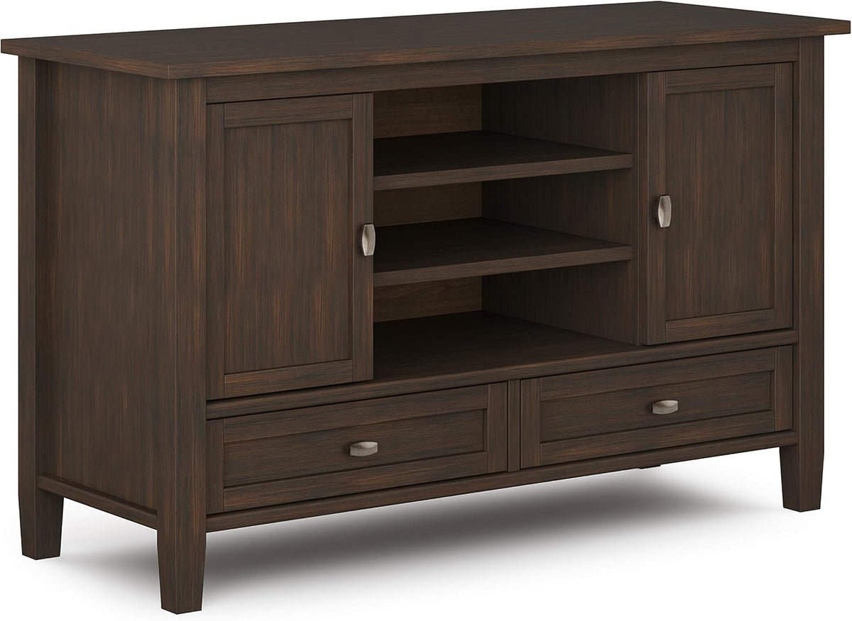 Black 47 inch Wide Solid Wood TV Media Stand B513930