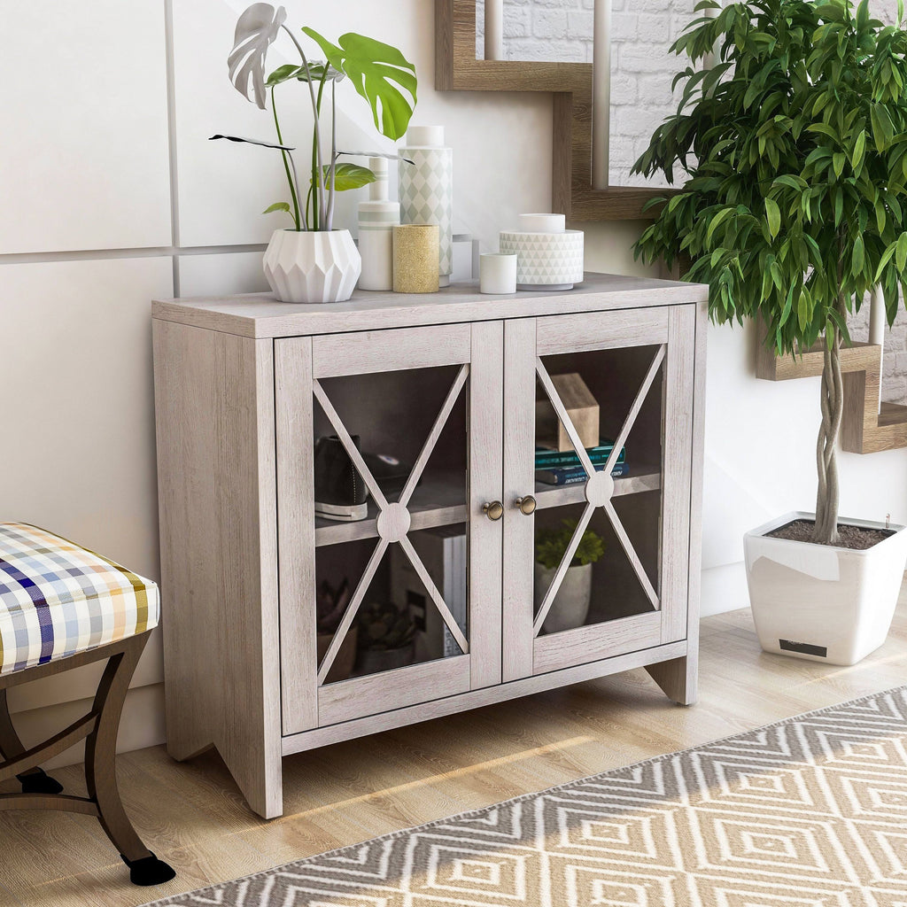 White Oak Accent Cabinet with 1-Shelf G978
