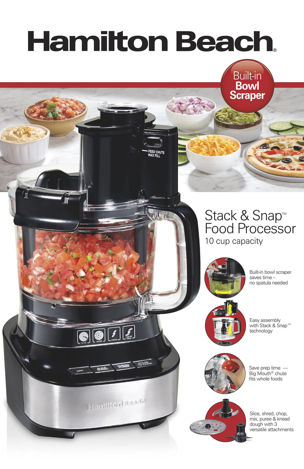 10 Cup Black Food Processor N172490