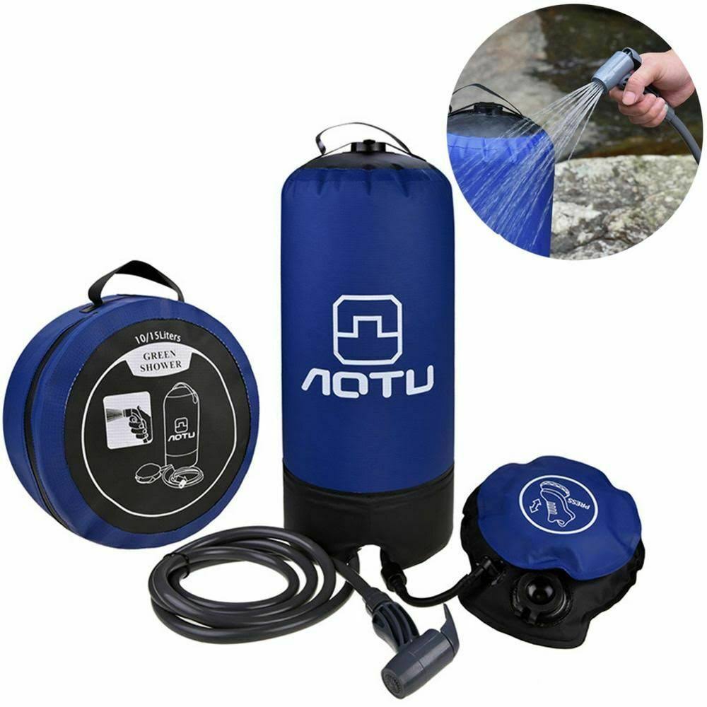 11L PVC Inflatable Portable Camp Shower Blue T817281
