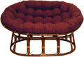 Solid Microsuede Double Papasan Cushion Red Wine A61768