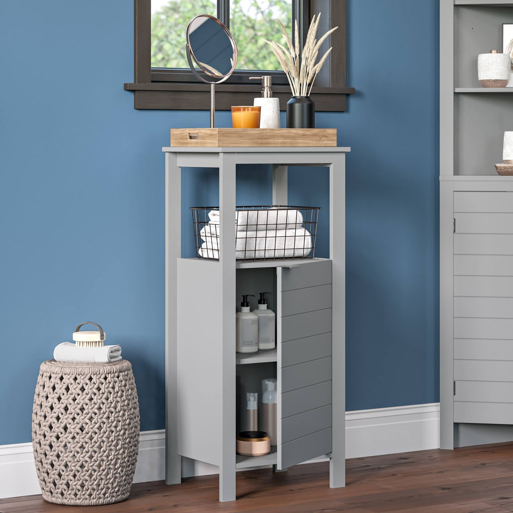 Gray Single Door Floor Cabinet L979