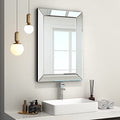Large Rectangular Wall Mirror 28"x39" Angled Beveled Mirror Frame E842