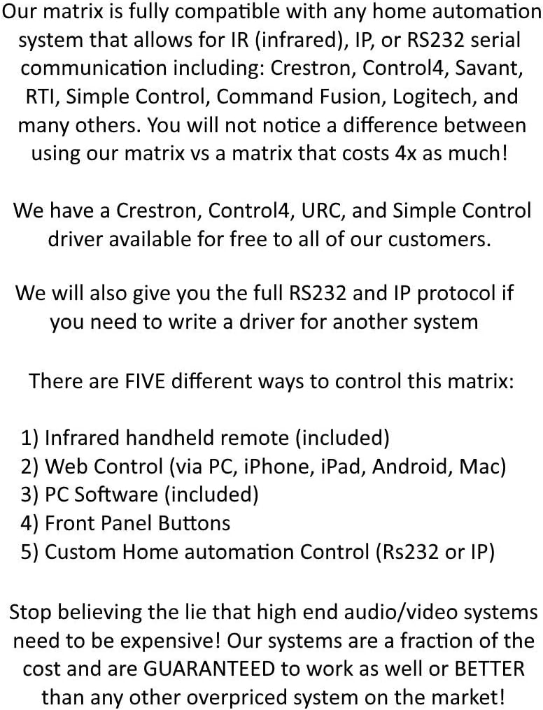8x8 HDbaseT Matrix Switcher with 8 Receivers I82997