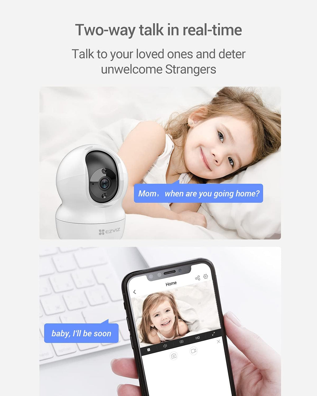 2K WiFi Indoor PTZ Camera with Night Vision O310712