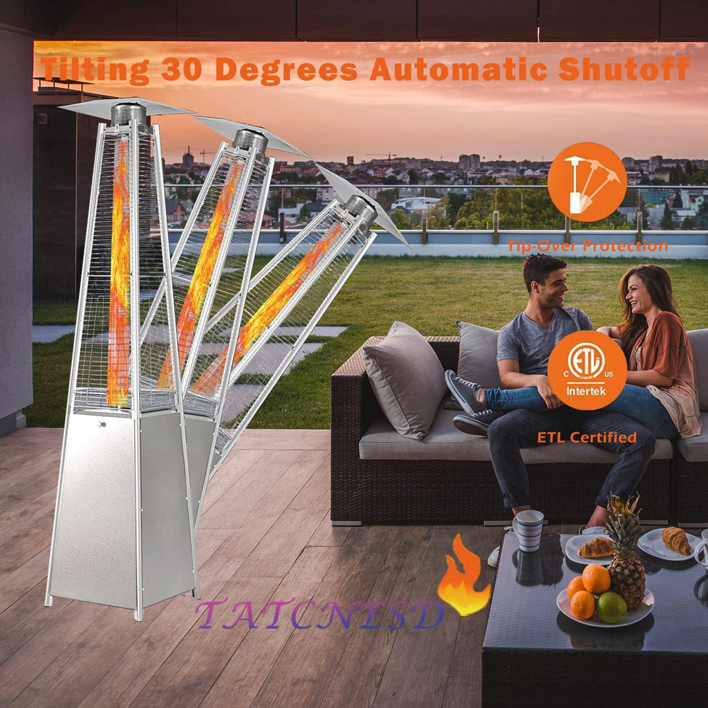 Propane Patio Heater with Cover, Stainless Steel, Bronze K481