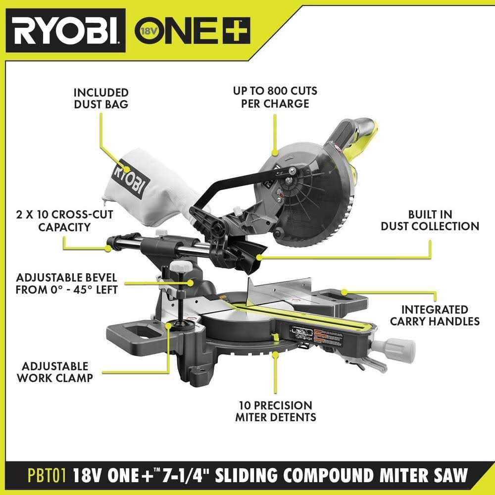 Cordless 7-1/4 in. Sliding Compound Miter Saw W1734