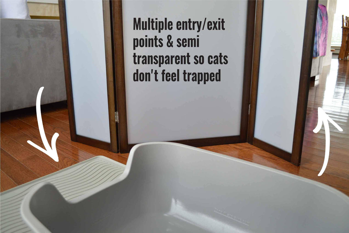Cloud White Litter Box Privacy Screen Q249220