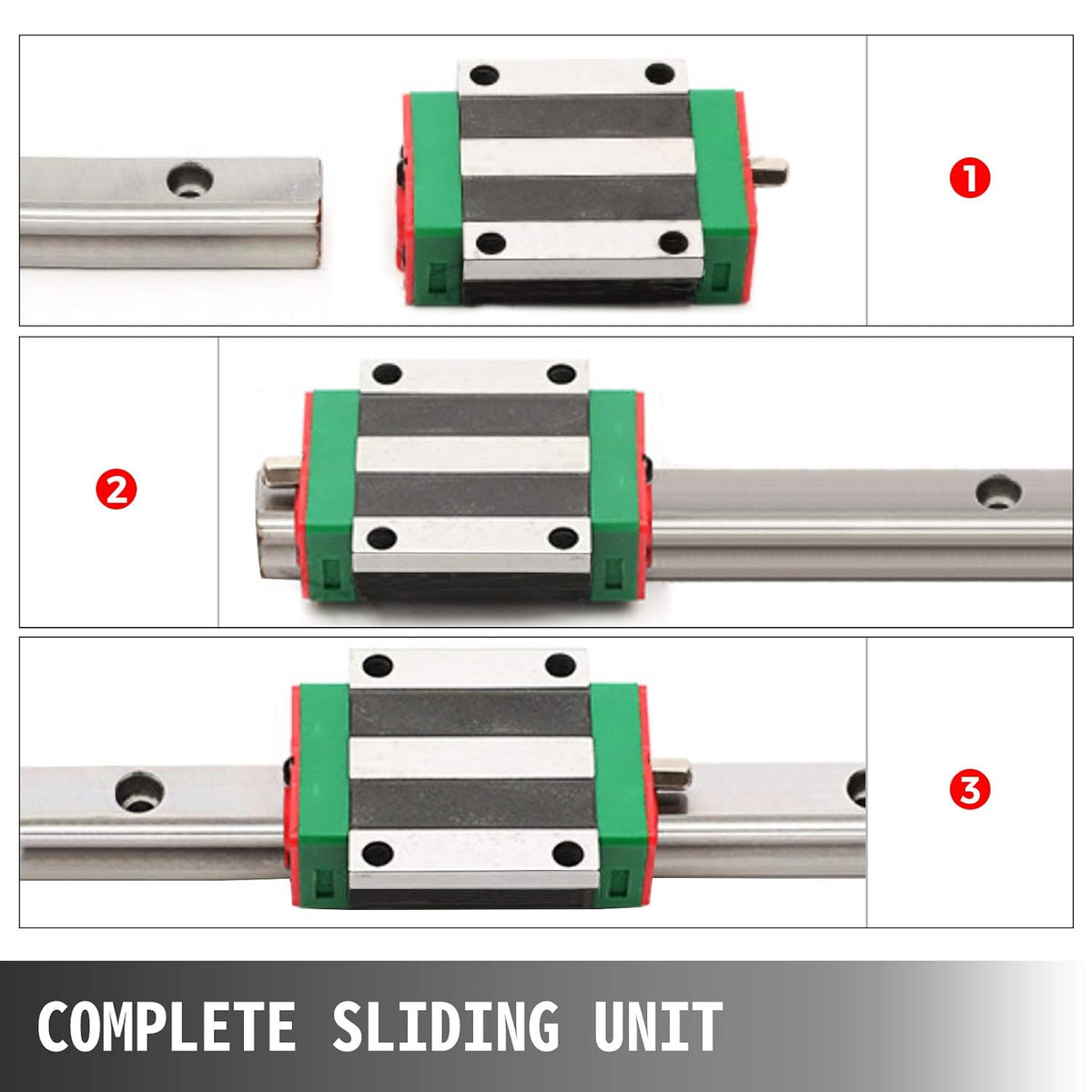 15-300mm Linear Rail with 4X Square Type Carriage Bearing Block O37146