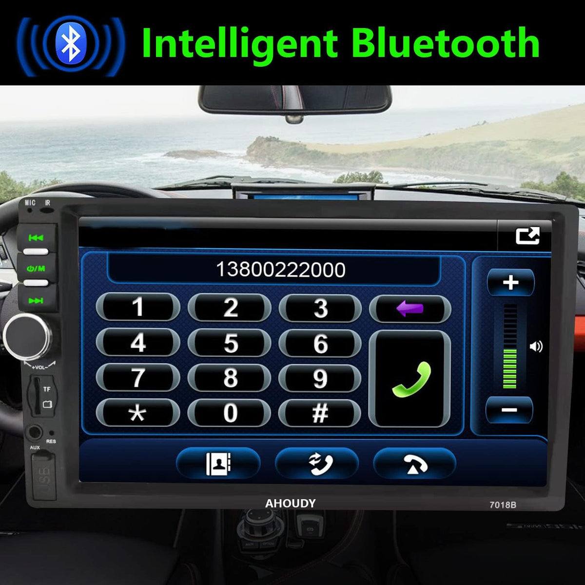 Double Din Car Stereo with Bluetooth and Backup Camera D259