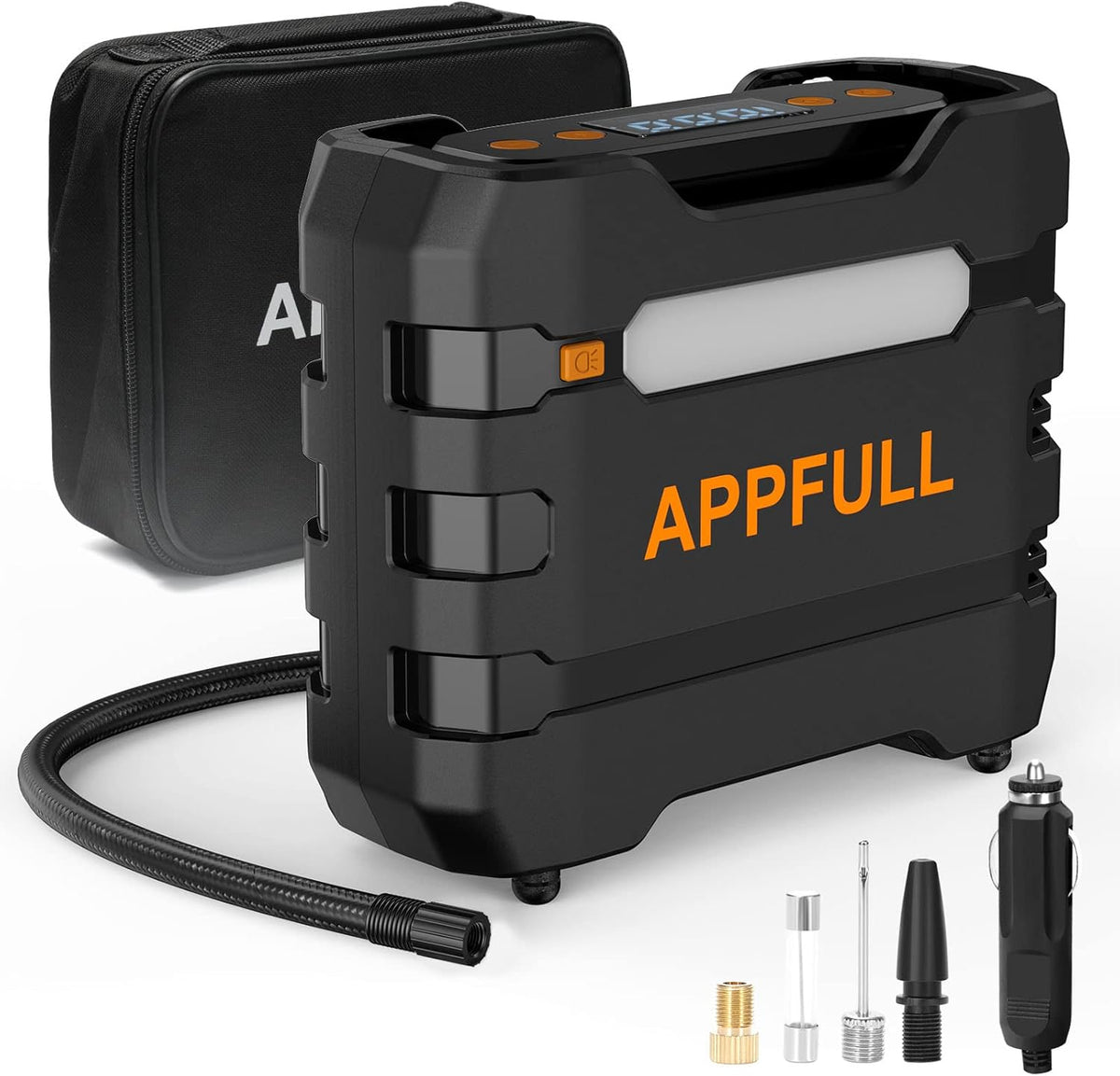Portable 12V DC Digital Tire Inflator Air Compressor with LED Light O93666