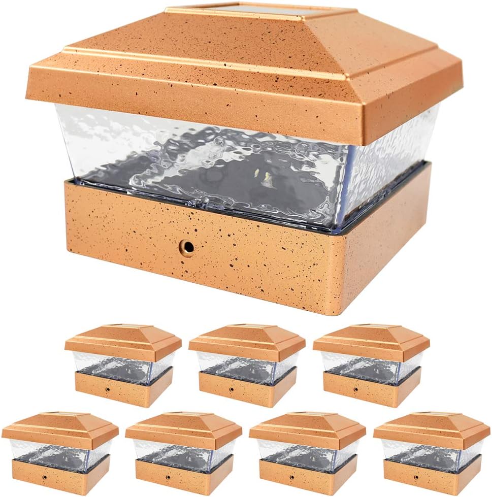 White 8 Pack Solar LED Post Deck Cap Light D603194