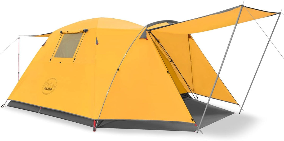 2/4 Person Waterproof Camping Tent with Porch Double Layer J2951
